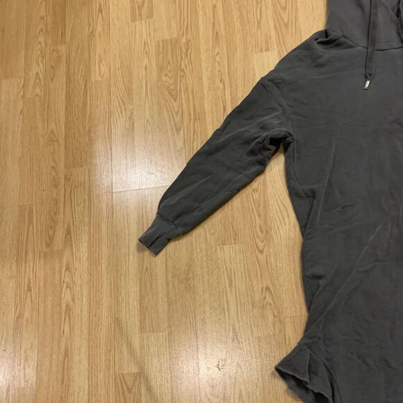 NSF Sweater Dress Womens Small Gray Hooded Asymmetrical Hem French Terry BOHO - Picture 5 of 16